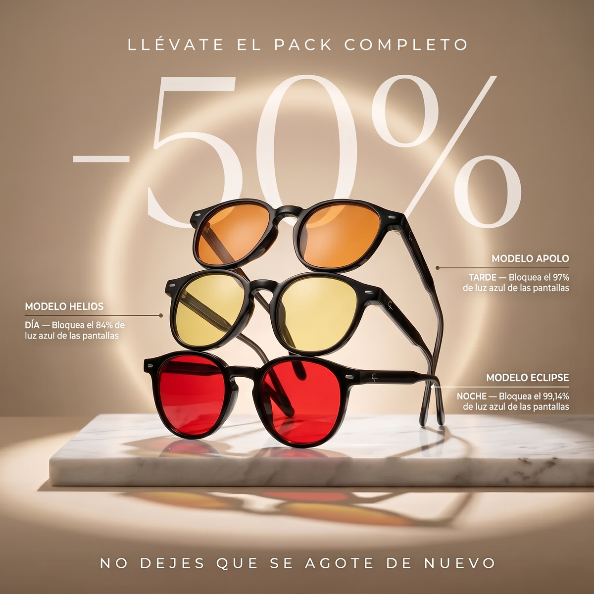 Pack 3 gafas
