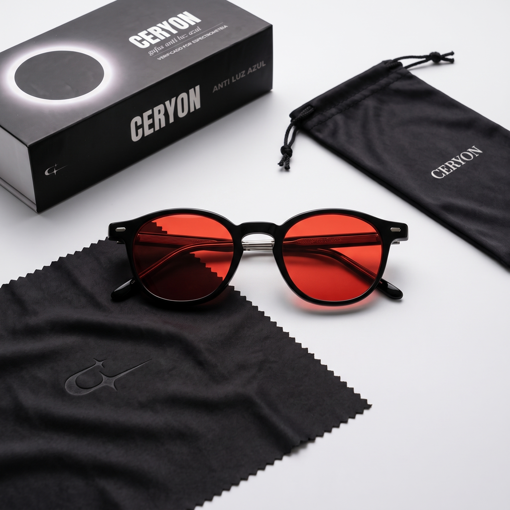 Ceryon Pack Protección Completa – 3 Gafas de Filtro de Luz Azul (Día, Tarde y Noche)