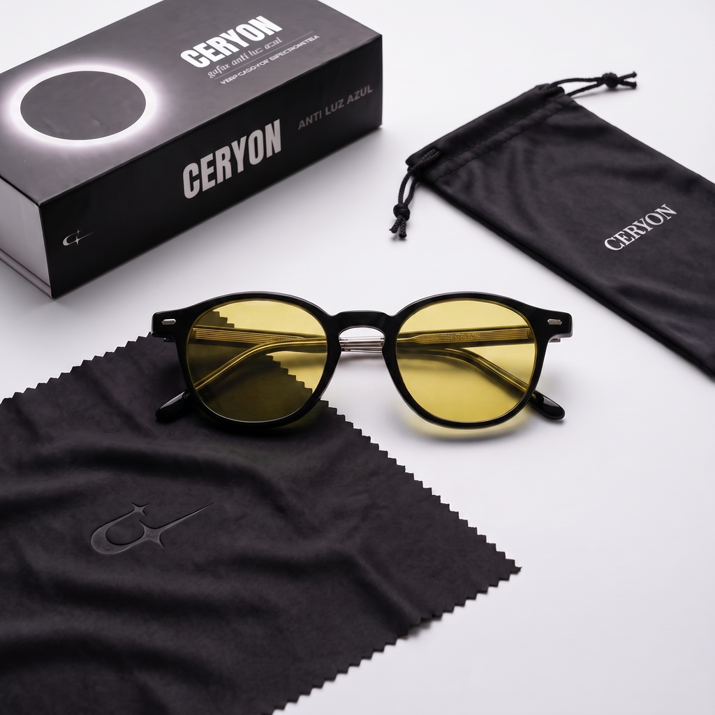 Ceryon Pack Protección Completa – 3 Gafas de Filtro de Luz Azul (Día, Tarde y Noche)