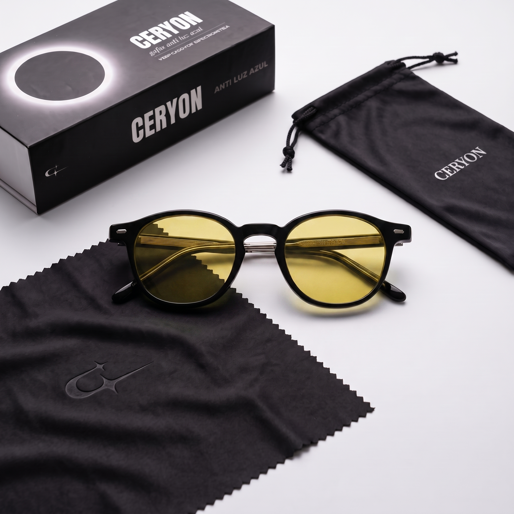 Ceryon Pack Protección Completa – 3 Gafas de Filtro de Luz Azul (Día, Tarde y Noche)