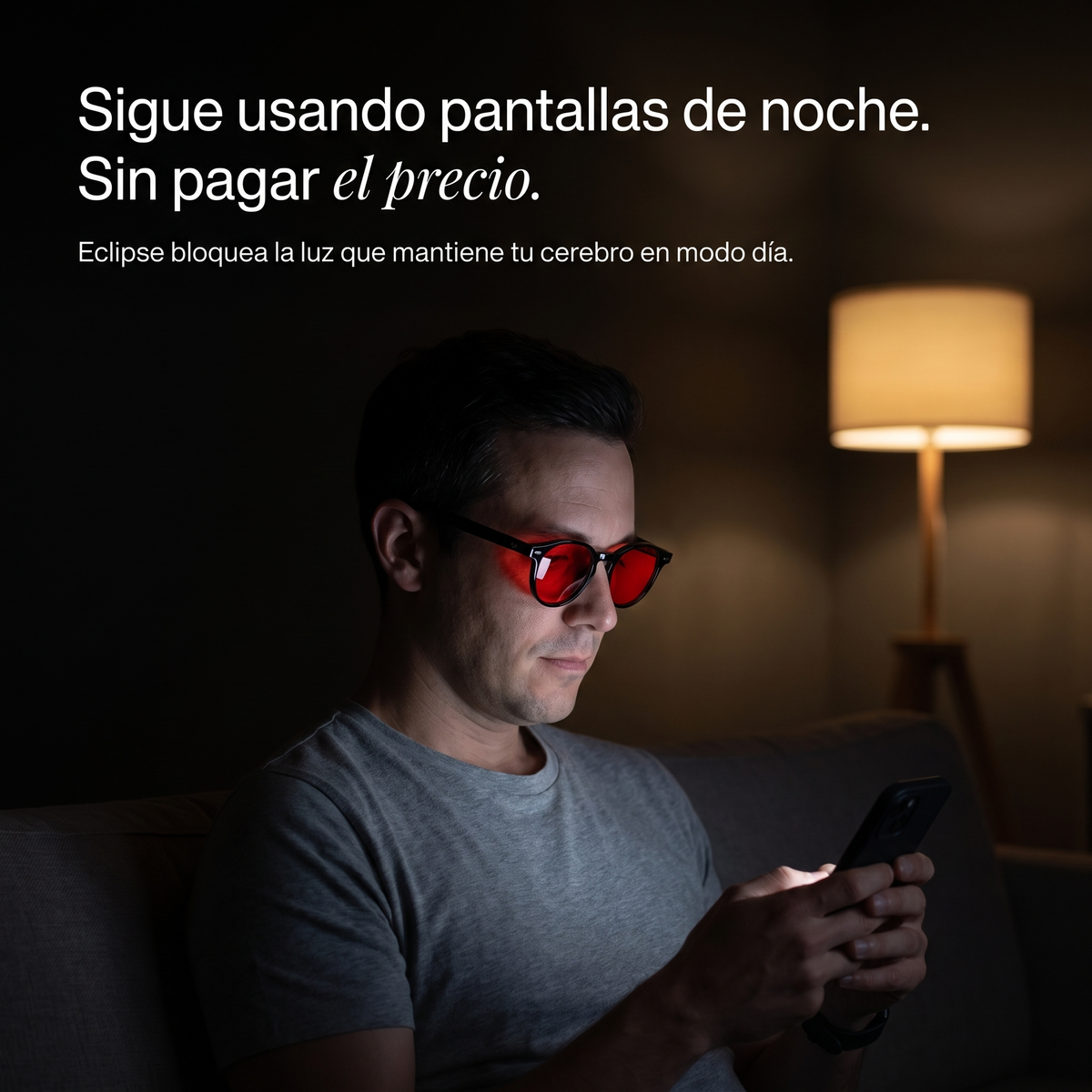 Ceryon Eclipse – Gafas de Filtro de Luz Azul para Dormir · Lente Roja