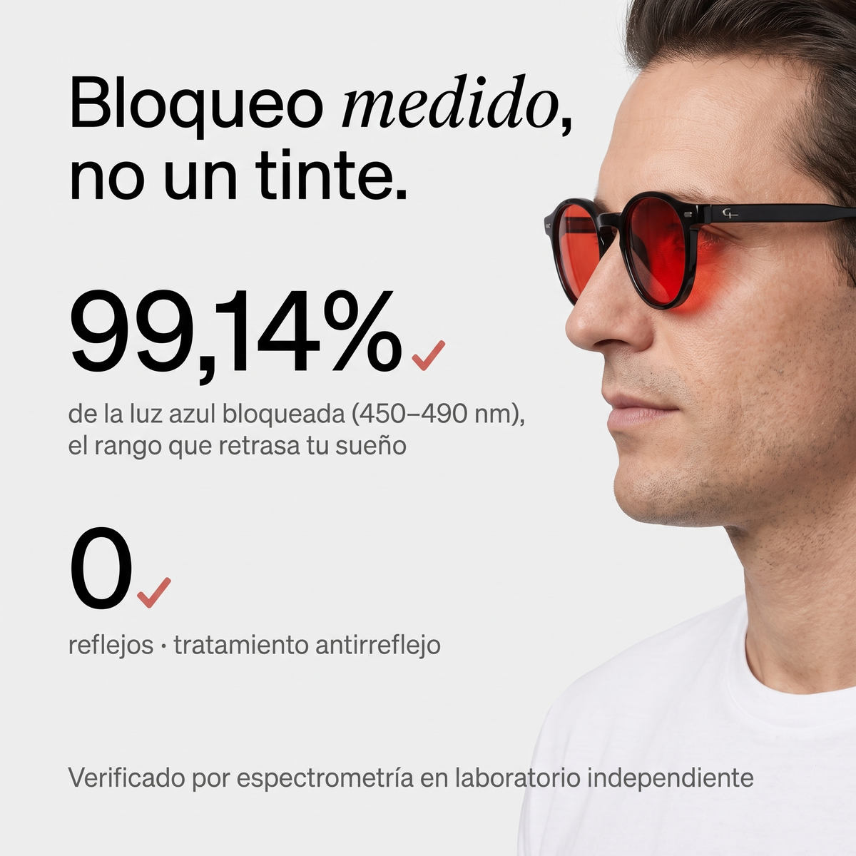 Ceryon Eclipse – Gafas de Filtro de Luz Azul para Dormir · Lente Roja
