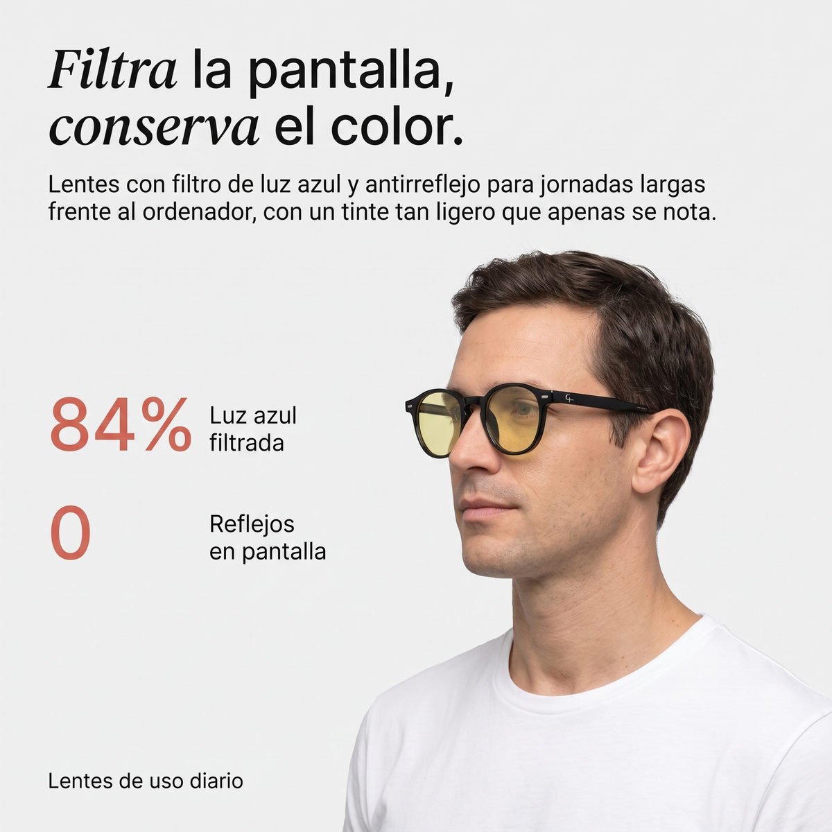 Ceryon Helios – Gafas de Filtro de Luz Azul de Día · Lente Amarilla