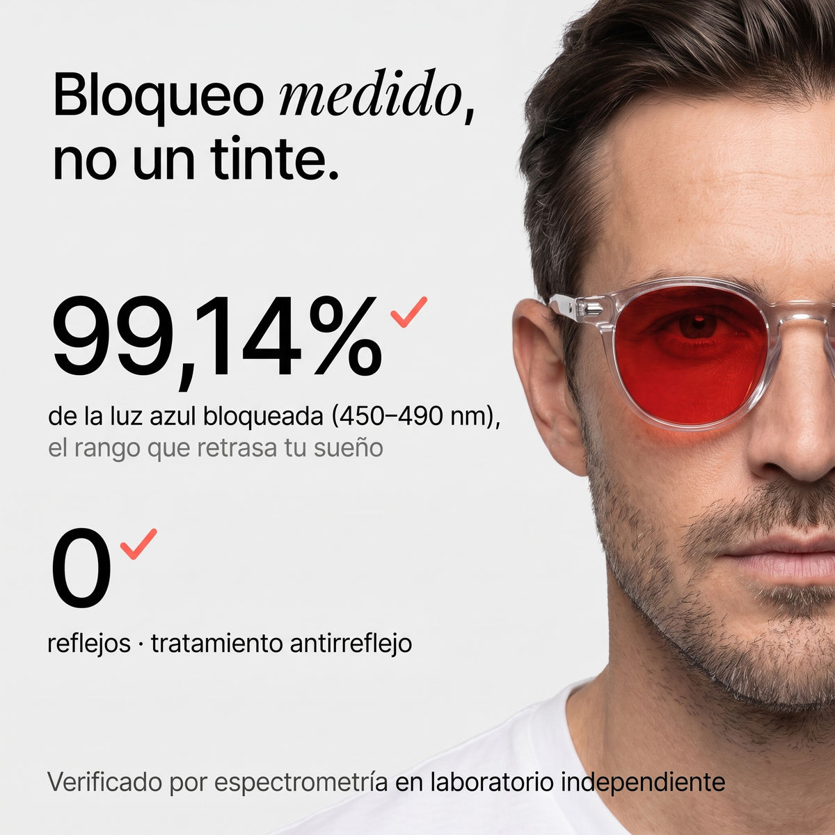 Ceryon Eclipse – Gafas de Filtro de Luz Azul para Dormir · Lente Roja