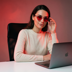 Ceryon Eclipse – Gafas de Filtro de Luz Azul para Dormir · Lente Roja