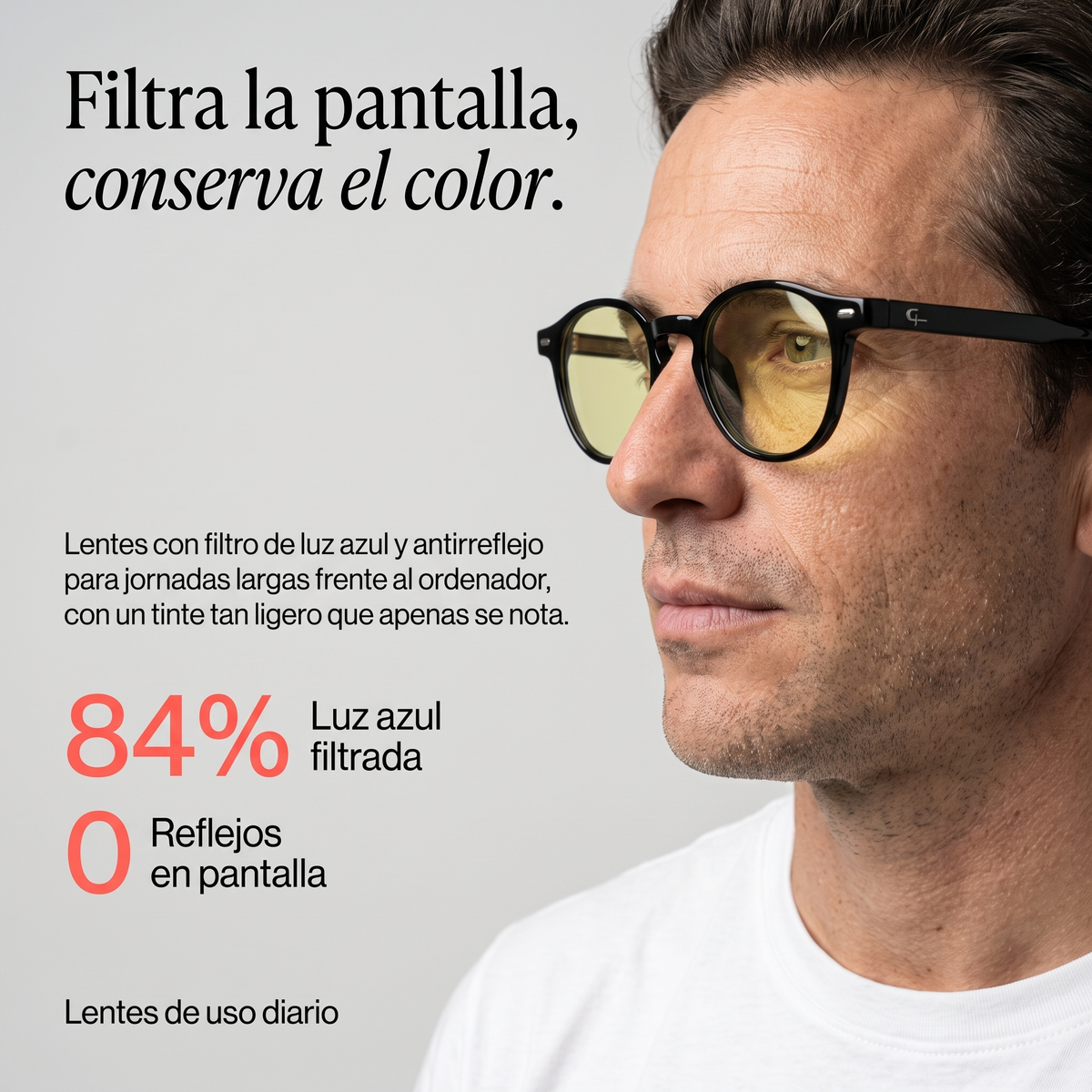 Ceryon Helios – Gafas de Filtro de Luz Azul de Día · Lente Amarilla