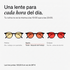 Una lente para cada hora del día: Helios, Apolo y Eclipse. Las tres juntas 133,50 € en vez de 267 €