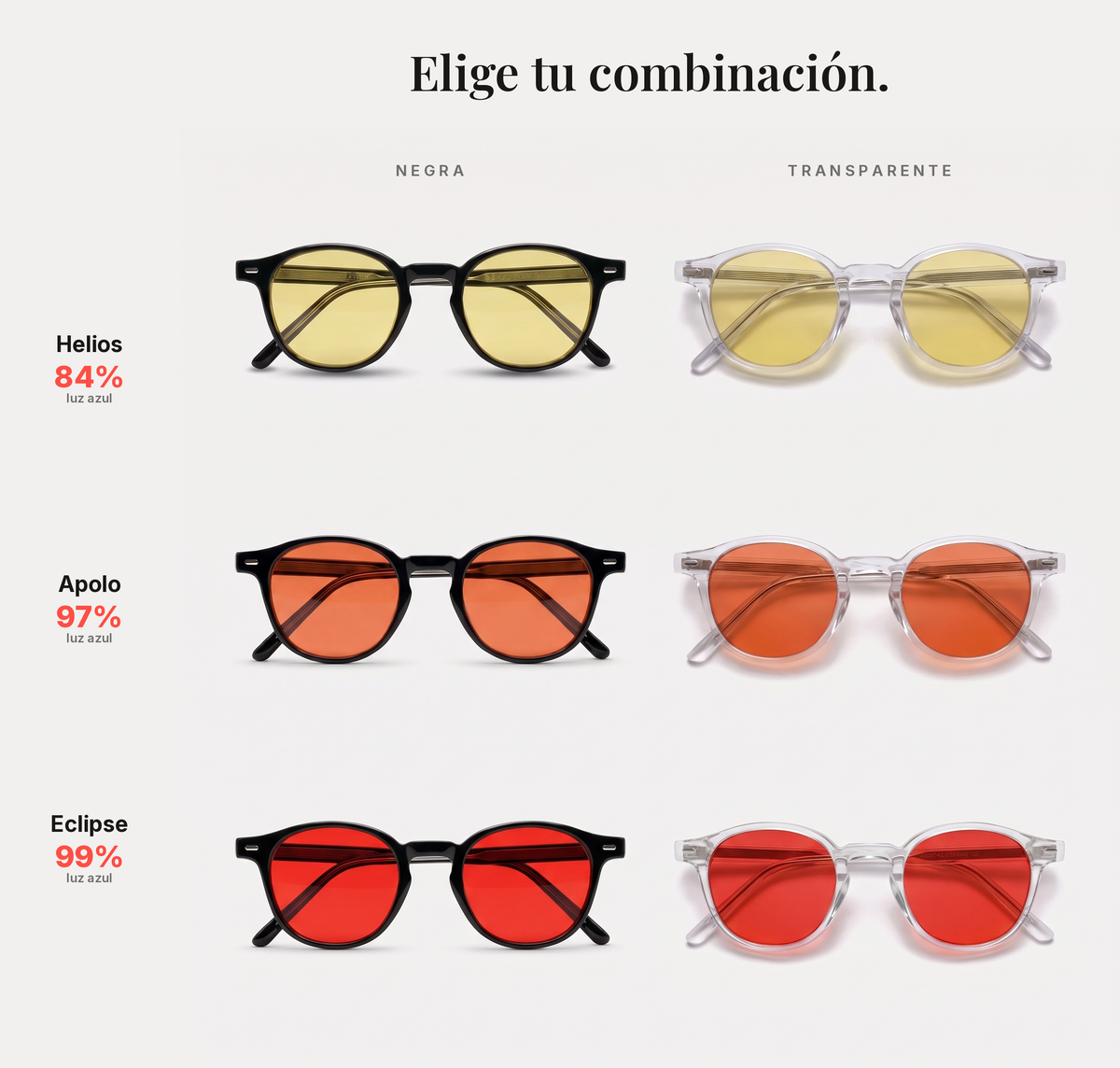 Pack 3 gafas